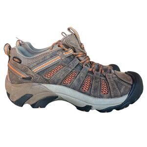 Keen Womens Voyageur Hiking Shoes Outdoors Gorpcore Orange Trim size 7.5